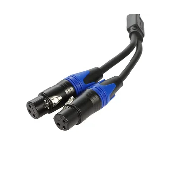 1 Штекер к 2 штекерным кабелям XLR Y-Splitter Micrphone, 3-контактным кабелям XLR Male к двойным кабелям XLR Female Y-Splitter Balanced Mic (1Шт) 3