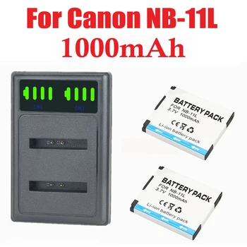 1000 мАч NB-11L NB11L NB 11L NB-11LH Аккумулятор + ЖК-зарядное устройство для Canon PowerShot A2300, A2400 IS, A2500, A2600, A3400 IS, A3500 IS