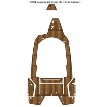 2021 Axopar 28 Подножка для платформы для плавания Коврик для кокпита из вспененного EVA тикового дерева на палубе для лодки