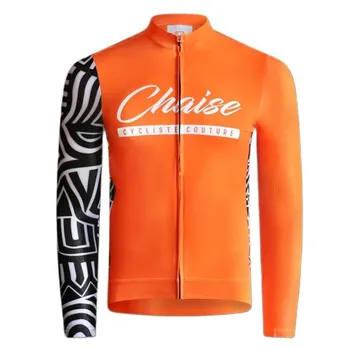 2023 Chaise Зимняя термо-флисовая трикотажная велосипедная одежда Унисекс с длинным рукавом, уличная велосипедная одежда, теплая флисовая куртка
