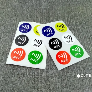 24 ШТ Наклейка-бирка NFC Ntag213 Универсальная этикетка RFID-токен Patrol 13,56 МГц Многоцветный для ярлыка и Т.Д. Наклейки NFC
