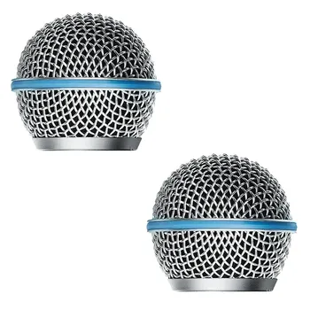 2ШТ Микрофонная решетка, сменная сетка для микрофона с шаровой головкой для Shure Beta58A SM58 Pgx24 Slx24 1