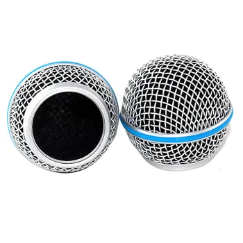 2ШТ Микрофонная решетка, сменная сетка для микрофона с шаровой головкой для Shure Beta58A SM58 Pgx24 Slx24 2