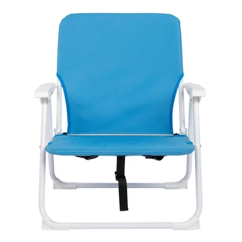 56 * 60 * 63 см, грузоподъемность 100 кг, Синяя ткань Оксфорд, пляжный стул с белой железной рамой