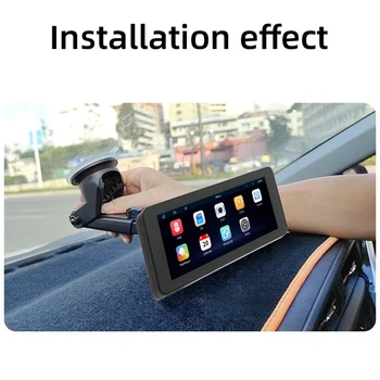 6,86-дюймовый автомобильный сенсорный экран Беспроводной Carplay Android Auto Автомобильное портативное радио Bluetooth MP5 Мультимедийный хост + кнопка