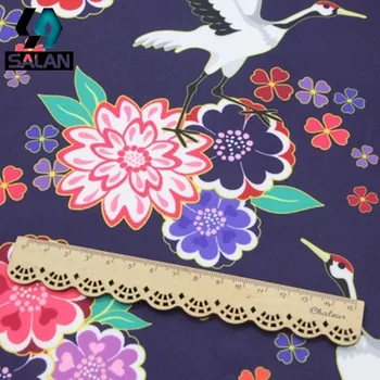 Cherry blossom crane хлопчатобумажная саржа, бумага для постельного белья, смесовые ткани, простыни, хлопчатобумажная ткань, текстильные ткани