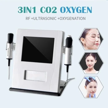 Co2 кислородный пузырь отшелушивающий Rf уход за кожей Co2 кислородный аппарат для лица 3 В 1 кислородный струйный аппарат для лица