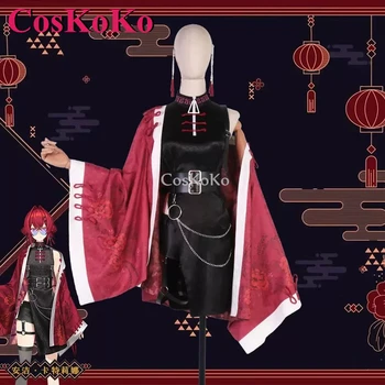 CosKoKo Ange Katrina Косплей аниме VTuber костюм Милое элегантное платье в национальном стиле Одежда для ролевых игр на Хэллоуин XS-XL