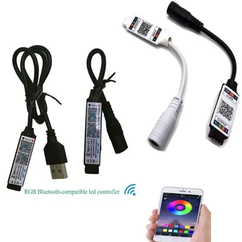 DC5-24V USB/DC Mini, совместимый с Bluetooth, контроллер приложения для смартфона, беспроводное управление для светодиодной ленты 5050 3528 RGB