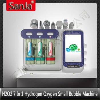 H2O2 7 В 1 Водородно-Кислородной Небольшой Пузырьковой Машине Для Струйного Пилинга Лица Гидродермабразия Для Удаления угрей Beauty Instrument SPA