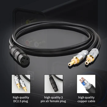 HI-End Hi-Fi OFC DC Y-образный кабель для HDPlex PSU 3Pin XLR Женский Разветвитель DC2.1 DC2.5