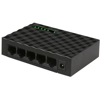 RISE-5-Портовый Сетевой Коммутатор 4-Проводной RJ45 Gigabit Ethernet 1000 Мбит/с Разветвитель Travel Lan Switch Концентратор Для Настольных ПК EU Plug