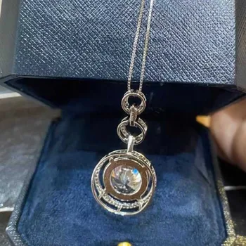 SACE GEMS GRA Сертифицированный D VVS1 10-каратный Муассанит Ожерелья с Подвесками для Женщин Роскошные Ювелирные Изделия Eid Подарок Из Белого Золота С Серебряным Покрытием 925 Пробы 5