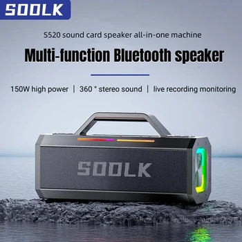 SODLK S520 Открытый Водонепроницаемый Bluetooth Динамик Мощностью 150 Вт Портативная Звуковая Карта Караоке Динамик Super Bass Caixa De Som 2
