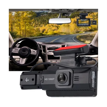 Автомобиль A88 Передняя автомобильная поворотная автомобильная камера Видеомагнитофон Автомобильный рекордер ночного видения с двумя объективами Универсальные модели
