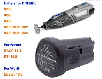 Аккумулятор OrangeYu 1500 мАч для DREMEL 8200 Multi Max, 8220 8300, Для Berner BACP 10,8, BTI 10,8, для Wurth Master 10,8