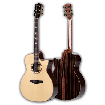 Акустическая гитара STANSEN T-800Y Cutaway, верх из массива ели, задняя часть и бока из черного ореха