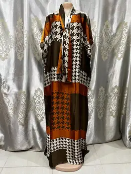 Африканские Макси-Платья Для Женщин, Длинное Платье 2024, Новое Модное Африканское Платье Для Женщин, Мусульманская Мода, Абая, Африканская Одежда