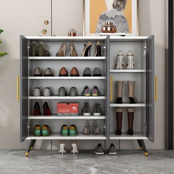 Белый Стоячий Обувной Шкаф Мобильные Дизайнерские Шкафы Обувной Шкаф Для Гостиной Современная Мебель Meuble Chaussure В Минималистском стиле 1