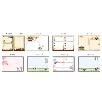 Блокнот с милым мультяшным котом на магнитной кнопке, японский альбом для рисования, дорожный блокнот, студенческий дневник для любителей кошек 3