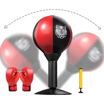 Боксерская груша для снятия стресса Настольный Боксерский мешок из искусственной кожи С присоской Креативный Забавный мяч для снятия стресса Многофункциональный стол