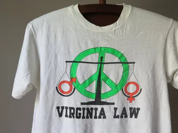Винтажная футболка Virginia Law, винтажная футболка с равными правами, Peace Justice
