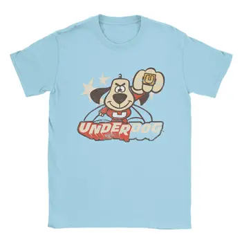 Винтажная футболка с логотипом Underdog Flying, мужские хлопковые футболки с круглым вырезом и коротким рукавом, летняя одежда