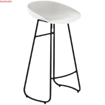 Водонепроницаемые стулья для лаунж-бара Современный Высококачественный Металлический стул в скандинавском стиле Белого цвета Удобная мебель для бара Taburete Alto