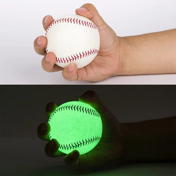 Высококачественный Серебристый Бейсбольный Мяч Светится В Темноте Серебристый Бейсбольный Светящийся Мяч Подарки Для Ночной Подачи Ударов