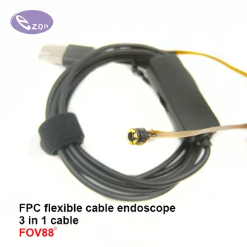 Гибкий кабельный эндоскоп 3-в-1 с гибким кабелем FPC 1MP FOV88 USB промышленная эндоскопическая камера EZ-EN35L-S