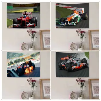 Гоночный автомобиль F1 Гобелен Красочный Гобелен, Висящий на стене, Богемные Настенные Гобелены, простыни с Мандалой, висящие на стене