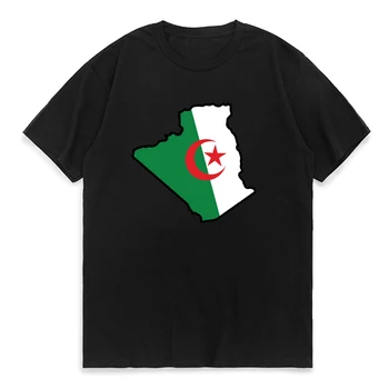 Забавное Сердцебиение Алжира, Идея Алжирских Футболок, Графическая Хлопковая Уличная Одежда С Коротким Рукавом, Подарки На День Рождения, Летняя Футболка