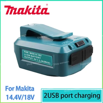 Замена Источника Питания ADP05 С Двойным USB-Адаптером Зарядного Устройства для Makita 14,4 V/18V LXT Литий-Ионный Аккумуляторный Преобразователь со Светодиодной Подсветкой