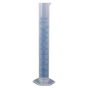 Измерительный цилиндр с пластиковой градуированной трубкой для лаборатории (100 мл)