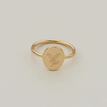 Изящный Букет Флоры, кольцо из коллекции Holly Birth Flower для женщин в Подарок