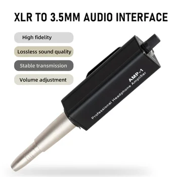Качественный адаптер усилителя для наушников XLRto 3,5 мм, портативные усилители для наушников 3,5 мм, для телефонов и ПК, качество звука без потерь