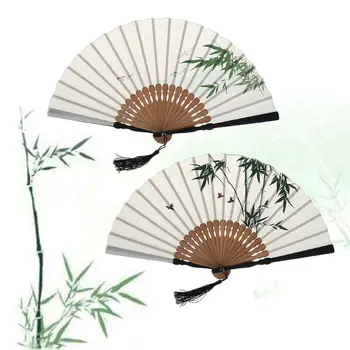 Китайский стиль, Винтажный Летний Бамбуковый складной веер, ручной веер, танцевальный декор для свадебной вечеринки, карманные подарки