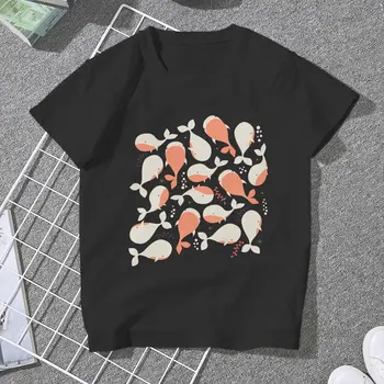 Киты 003, классические животные, Сто Рыб, женская футболка из полиэстера в стиле панк с круглым вырезом 1