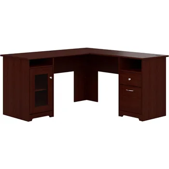 Компьютерный стол Bush Furniture Cabot L-образной формы из вишни Harvest, угловой стол с выдвижными ящиками для домашнего офиса 0
