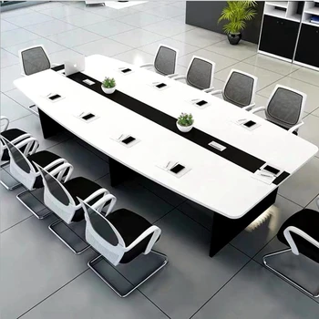 Конференц-стол и стул сочетание компанию людей, офисный стол конференц-6-10 длинный стол, простой современный учебный
