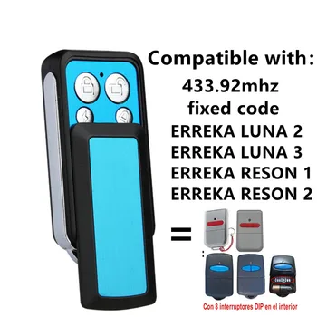 Копия ERREKA Remote Garage ERREKA LUNA/RESON1/RESON2 Высококачественный Пульт Дистанционного Управления 433,92 МГц Гаражными Воротами и Защитой Гаража