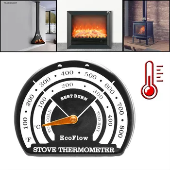 Магнитный вентилятор для камина, термометр для дровяной печи, индикатор горения в печи для барбекю, измерительный инструмент