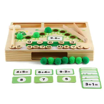 Математические игрушки для детей 3-5 лет, игры для подсчета гусениц, основы Монтессори, математическое сложение, вычитание, обучение и развивающие