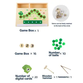Математические игрушки для детей 3-5 лет, игры для подсчета гусениц, основы Монтессори, математическое сложение, вычитание, обучение и развивающие 1