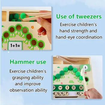 Математические игрушки для детей 3-5 лет, игры для подсчета гусениц, основы Монтессори, математическое сложение, вычитание, обучение и развивающие 4