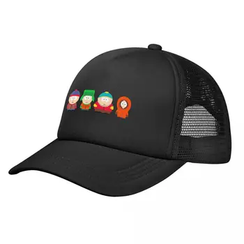 Милые бейсболки с сеткой из мультфильма Southpark, мужские и женские модные солнцезащитные кепки, аниме-шляпа, регулируемые шляпы для гольфа из полиэстера, летняя кепка дальнобойщика