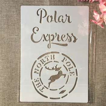 Многослойные трафареты Polar Express формата А4 29см, настенная живопись, раскраска для вырезок, тиснение, альбом, декоративный шаблон