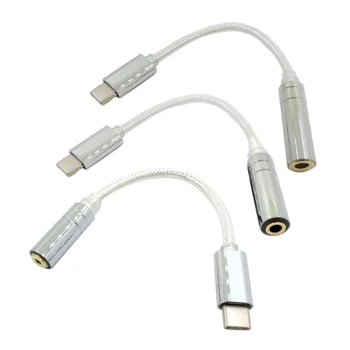 Многофункциональный USB C для 3.5/2.5/4.4 мм Микросхема Шумоподавления ЦАП с Гнездовым адаптером