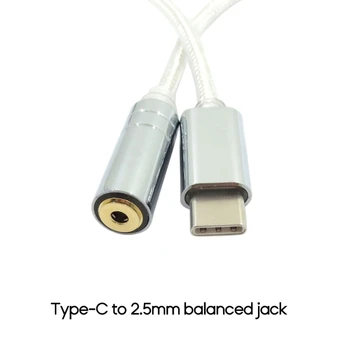 Многофункциональный USB C для 3.5/2.5/4.4 мм Микросхема Шумоподавления ЦАП с Гнездовым адаптером 1