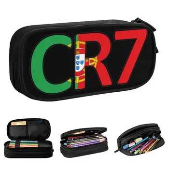 Мода CR7 Криштиану Роналду 7 Пеналы Пенал Ручка Коробка для студентов Большая сумка для хранения Школьные подарочные канцелярские принадлежности для студентов